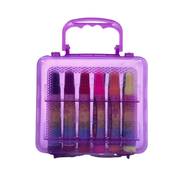 LISA FRANK Vintage Marker Pen Set With Plastic Carrying Case - Picture 3 of 8